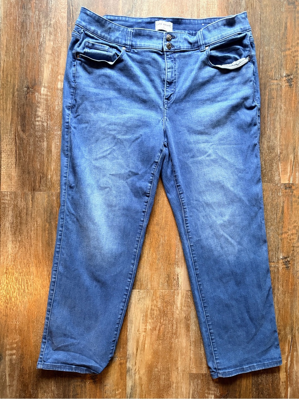 Lane Bryant Size 22 Blue Straight Leg Jeans Classic Casual Denim Plus Size